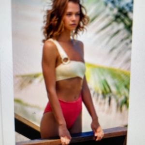 Free People Shell Maillot Smocked One Piece Swimsuit